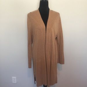 Talbots Tan Open Front Duster Cardigan XL